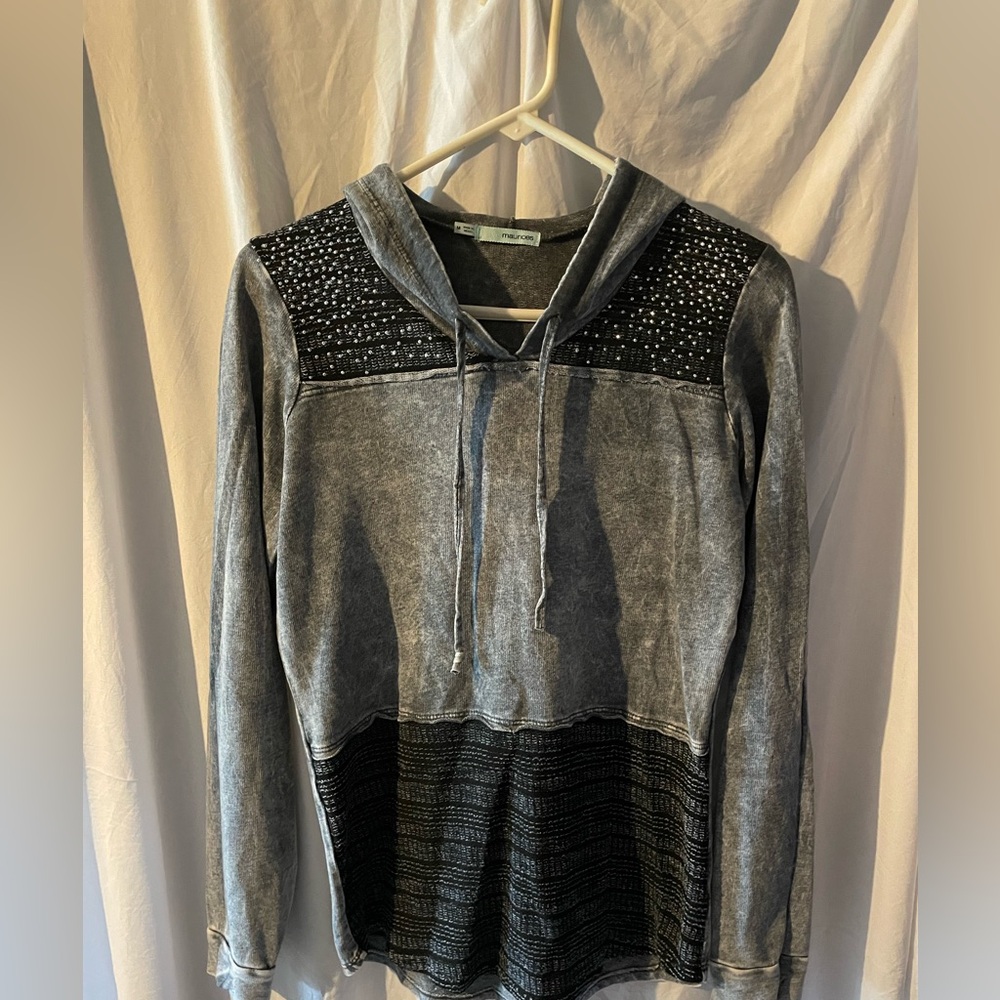 Maurices Charcoal and Black Hoodie